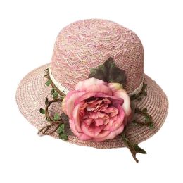 Holliday Big Flower Beach Hat Summer Foldable Sun Hat Straw Hats for Women